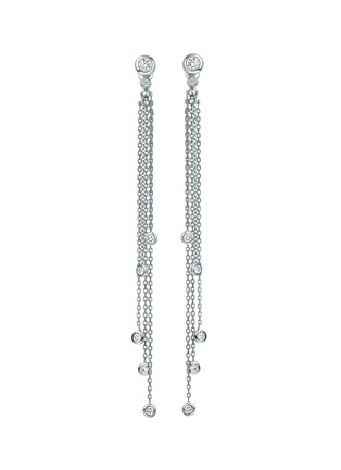 Main View - Click To Enlarge - SARAH ZHUANG - Mix & Match Sparkle diamond 18k white gold drop earrings