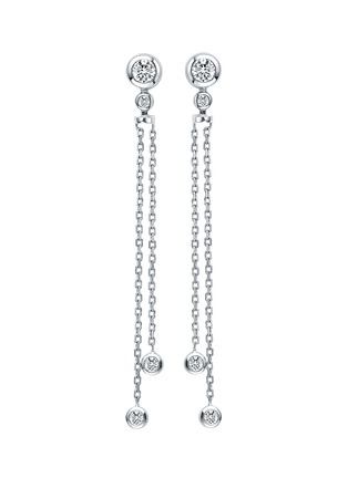 Figure View - Click To Enlarge - SARAH ZHUANG - Mix & Match Sparkle diamond 18k white gold drop earrings