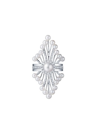 Main View - Click To Enlarge - SARAH ZHUANG - Enchanted Pearl diamond pearl 18k white gold mermaid ring