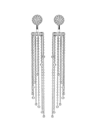 Main View - Click To Enlarge - SARAH ZHUANG - Mix & Match Chandelier diamond 18k white gold drop earrings