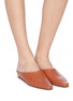 Figure View - Click To Enlarge - NEOUS - Alba' square toe leather mules