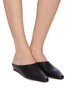 Figure View - Click To Enlarge - NEOUS - Alba' square toe leather mules