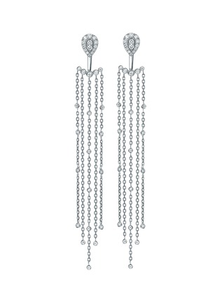Main View - Click To Enlarge - SARAH ZHUANG - Mix & Match Waterfall diamond 18k white gold drop earrings
