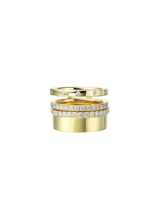 Main View - Click To Enlarge - SARAH ZHUANG - Mix & Match diamond 18k gold sparkle ring