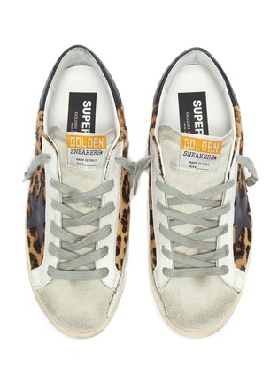 Figure View - Click To Enlarge - GOLDEN GOOSE - Superstar' leopard print panel suede tongue sneakers