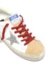 Detail View - Click To Enlarge - GOLDEN GOOSE - Glitter star textured and suede leather platform sneakers