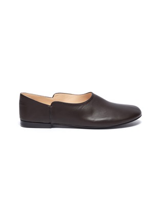 Main View - Click To Enlarge - THE ROW - 'Boheme' Round Toe Leather Slipper Flats