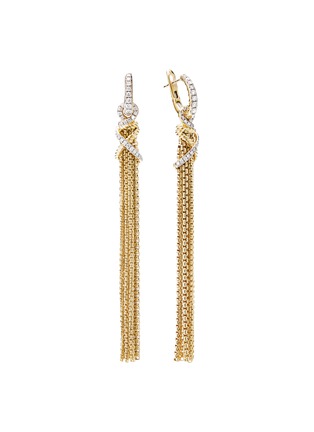 Main View - Click To Enlarge - DAVID YURMAN - Helena' tassel diamond 18k gold earrings