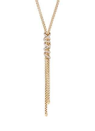 Main View - Click To Enlarge - DAVID YURMAN - Helena' diamond 18k gold Y necklace