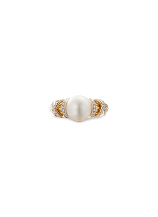 Detail View - Click To Enlarge - DAVID YURMAN - Helena' diamond pearl 18k gold ring