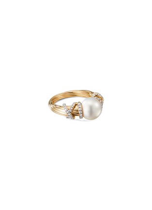 Main View - Click To Enlarge - DAVID YURMAN - Helena' diamond pearl 18k gold ring