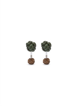 Main View - Click To Enlarge - TATEOSSIAN - Nodo Pelle' Chinese leather knot cufflinks