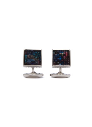 Main View - Click To Enlarge - TATEOSSIAN - Mosaic leather cufflinks