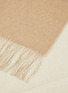 Detail View - Click To Enlarge - JOHNSTONS OF ELGIN - Reversible Cashmere Woven Throw – Fawn