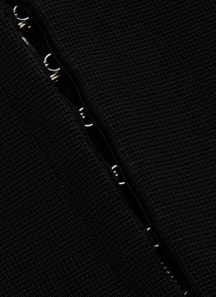 Detail View - Click To Enlarge - DION LEE - Hook front knit mini dress