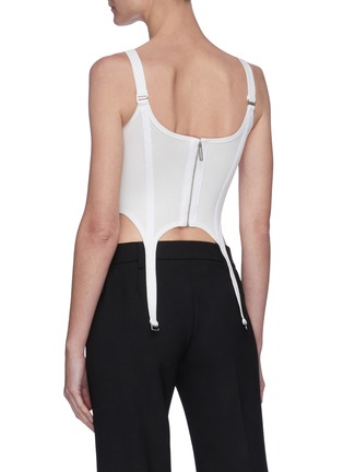 Back View - Click To Enlarge - DION LEE - Rib knit combat jersey corset
