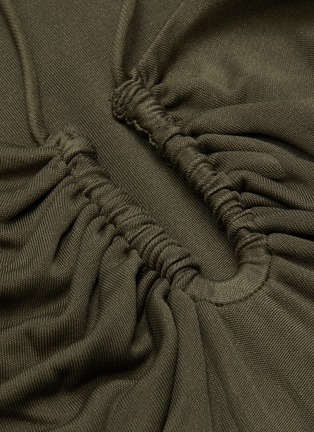  - DION LEE - Wire detail gathered silk crop top