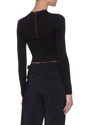 Back View - Click To Enlarge - DION LEE - Hook front knit bustier top