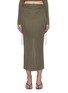 Main View - Click To Enlarge - DION LEE - Back slit gathered silk skirt