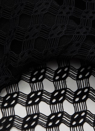 Detail View - Click To Enlarge - DION LEE - Crochet lace panel front slit dress
