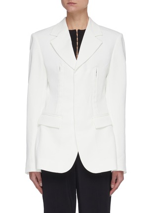Main View - Click To Enlarge - DION LEE - Oversize lapel recycled blazer