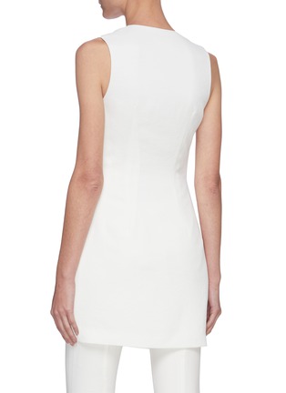 Back View - Click To Enlarge - DION LEE - Link detail wrap front sleeveless mini dress