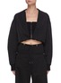 Main View - Click To Enlarge - DION LEE - Crop rib knit layer bomber jacket