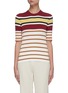 Main View - Click To Enlarge - ROSETTA GETTY - Striped crop sleeve sweater