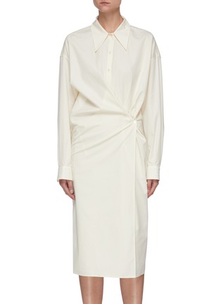 Main View - Click To Enlarge - LEMAIRE - Twisted cotton shirt dress