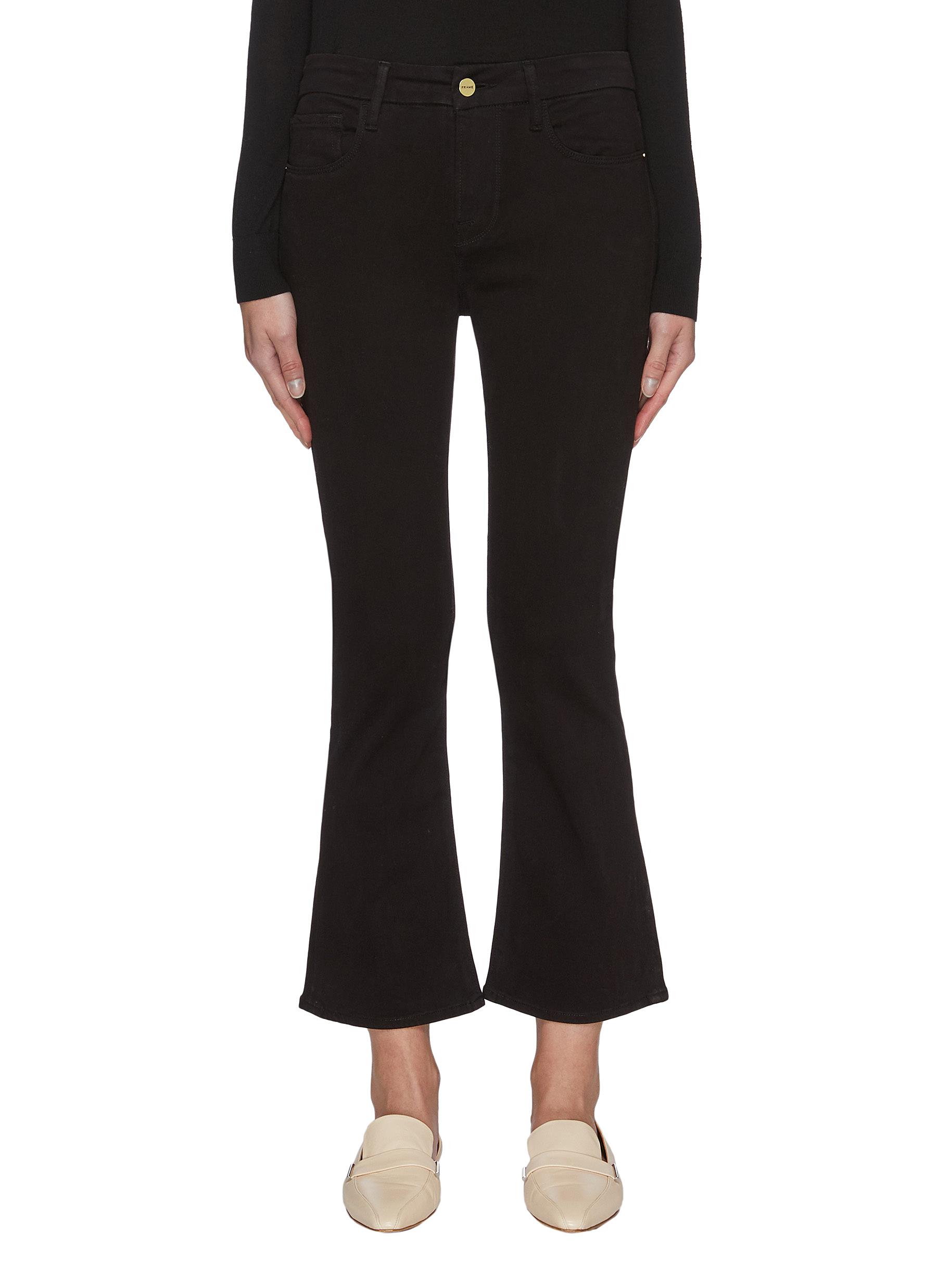 frame denim le crop mini boot