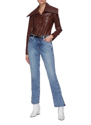 Figure View - Click To Enlarge - FRAME - Le Pixie' Whiskering Flare Leg Denim Jeans