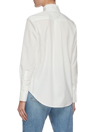 Back View - Click To Enlarge - FRAME - Ruffle neck button down shirt