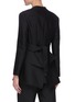 Back View - Click To Enlarge - A.W.A.K.E. MODE - Collarless deconstructed wool-silk blend wrap blazer