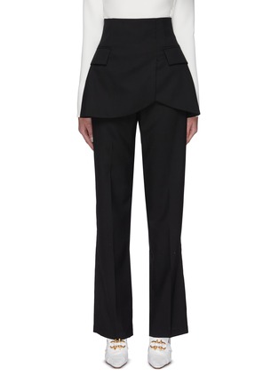 Main View - Click To Enlarge - A.W.A.K.E. MODE - Blazer panel basque suiting pants