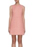 Main View - Click To Enlarge - ALICE & OLIVIA - 'COLEY' Tweed Crewneck A-Line Mini Dress