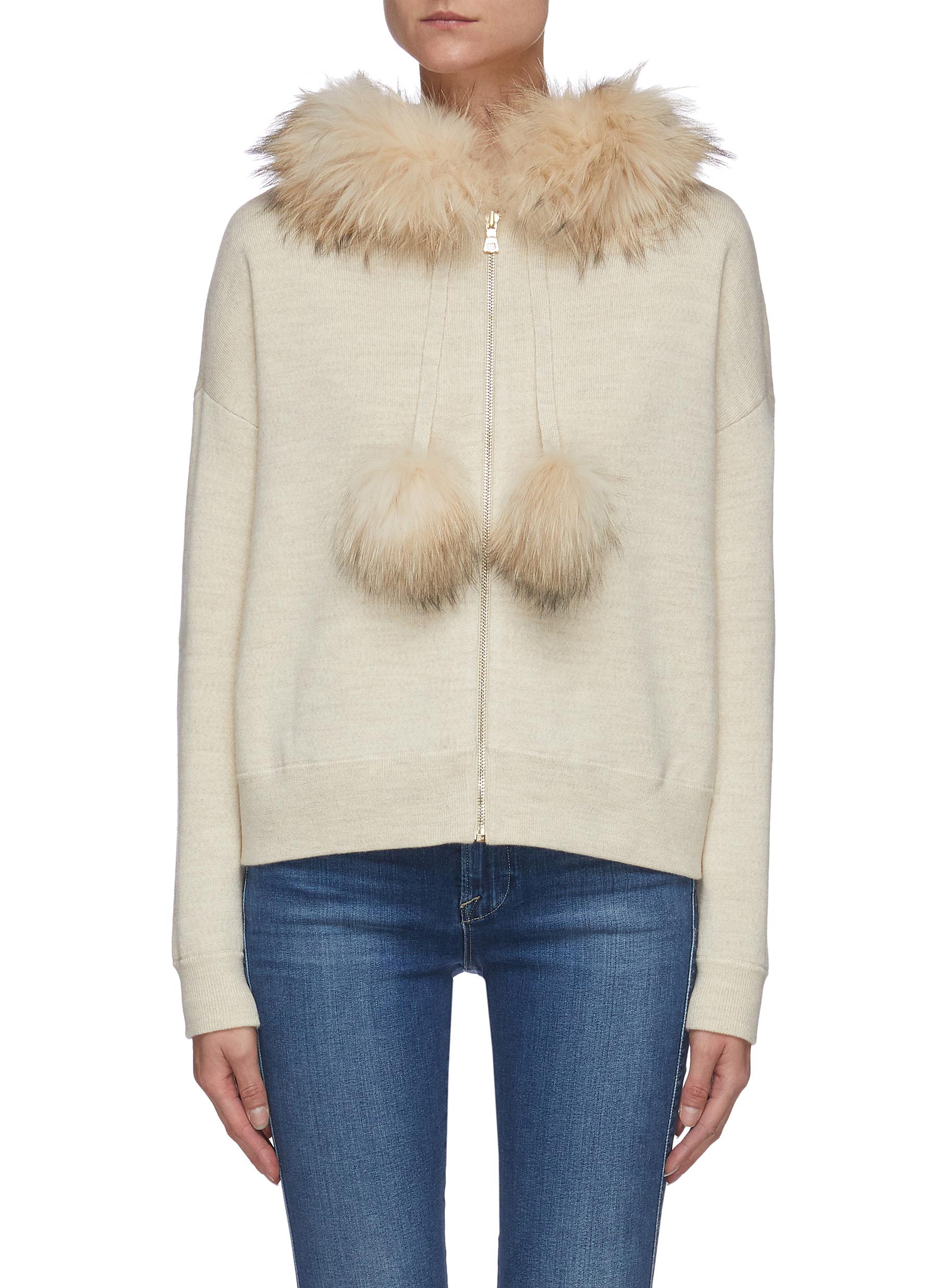 fur trim hoodie
