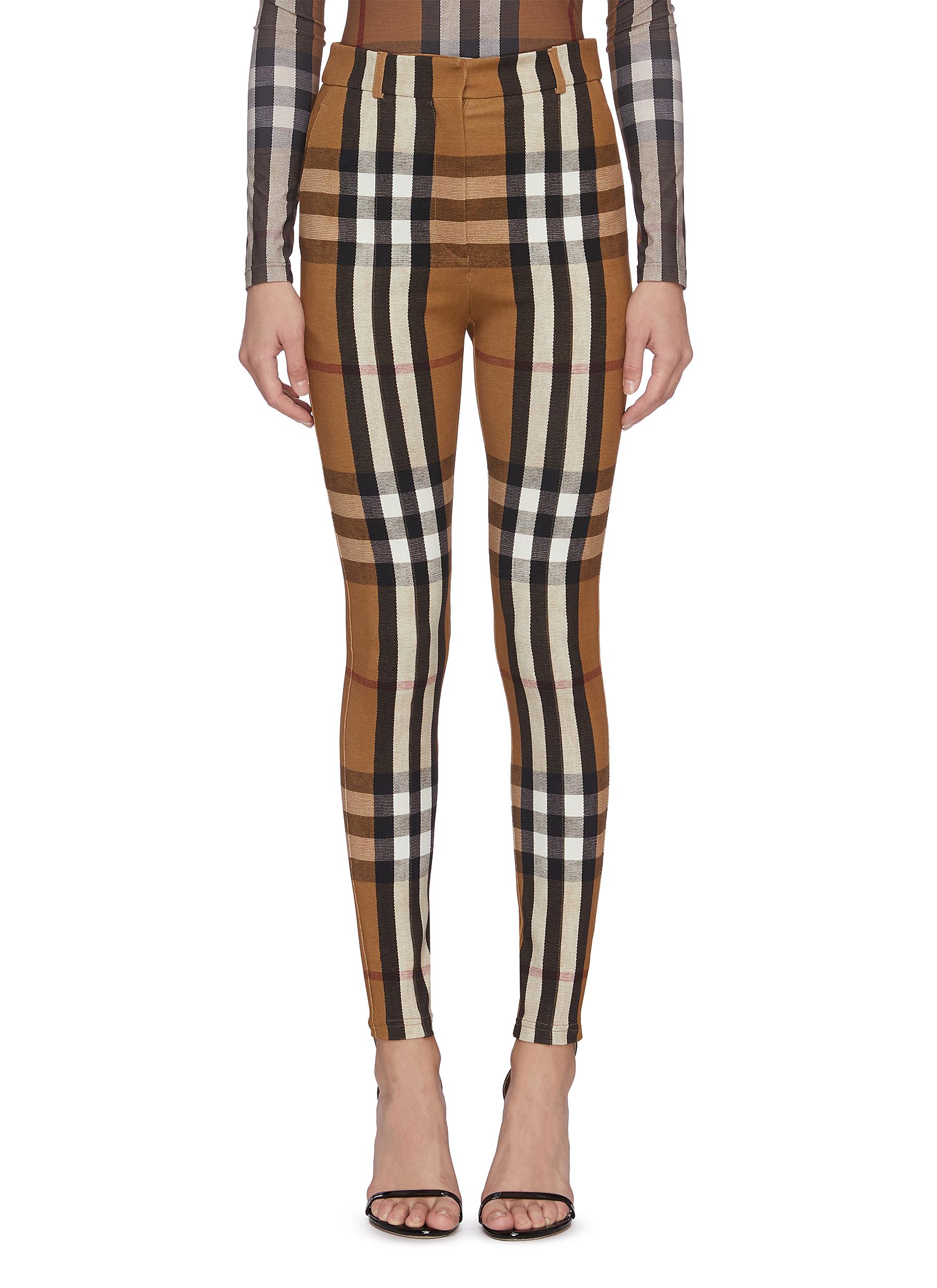 skinny checkered pants