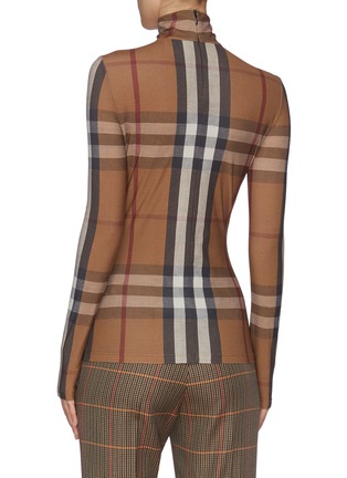 Back View - Click To Enlarge - BURBERRY - Vintage Check Turtleneck Top