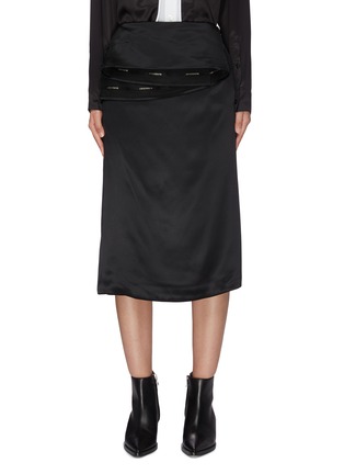 Main View - Click To Enlarge - BURBERRY - Expose Waistband Midi Skirt