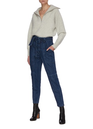 Figure View - Click To Enlarge - J BRAND - ATHENA' Waist Tie Taper Leg Jeans