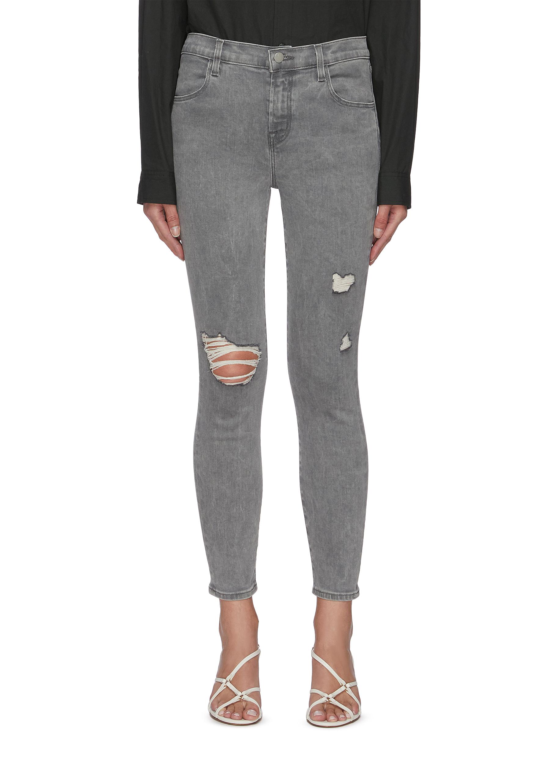 high rise skinny jeans