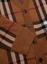  - BURBERRY - Cut Out Sleeve Vintage Check Wool Cashmere Cardigan