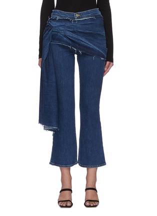 Main View - Click To Enlarge - J BRAND - 'Draped Julia' Flared Ankle Crop Jeans