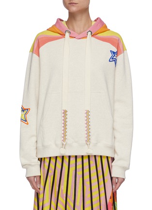 Main View - Click To Enlarge - MIRA MIKATI - Sheriff star embroidered hoodie