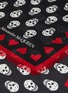 Detail View - Click To Enlarge - ALEXANDER MCQUEEN - Heart skull print modal biker scarf