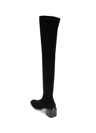 Detail View - Click To Enlarge - CLERGERIE - 'Xalbane' Sculpted Heel Thigh High Suede Boots