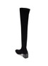 Detail View - Click To Enlarge - CLERGERIE - 'Xalbane' Sculpted Heel Thigh High Suede Boots