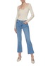 Figure View - Click To Enlarge - FRAME - 'Le Crop Mini' boot cut light wash jeans