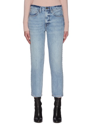 Main View - Click To Enlarge - FRAME - 'Le Piper' studded outseam straight jeans