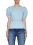 Main View - Click To Enlarge - STAUD - 'Marie' Back Tie Detail Open Back Puff Sleeves Top